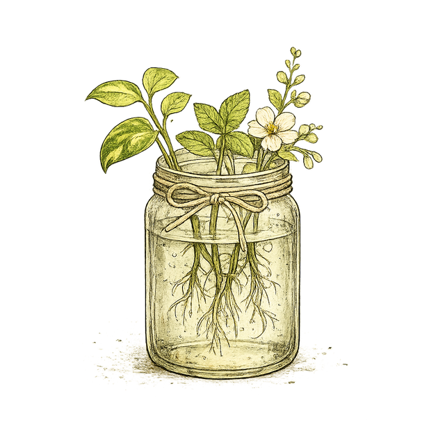 Rooting cuttings clipart